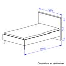 Larvik Κρεβάτι Ημίδιπλο 128x208x93εκ. ( για Στρώμα 120x200εκ. ) Blond oak / White