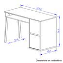 Larvik Γραφείο με δύο Πόρτες 123x56x77εκ. Blond oak / Μπλε