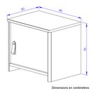 Arthus Κομοδίνο 40x30x36εκ.  Δρυς Artisan με ένα Ντουλάπι