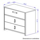 Arthus Συρταριέρα με 3 Συρτάρια Δρυς Artisan/μαύρο 85x41x68εκ.