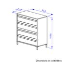 Mimizan Συρταριέρα με 4 Συρτάρια 94x45x104εκ. Helvezia Oak/black
