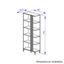 Faro Βιβλιοθήκη 80x35x190εκ. Blond oak / Μαύρο
