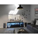 Hack Gamer Έπιπλο Τηλεόρασης 163x45x48εκ. Μαύρο με Μπλε led