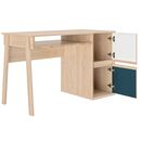 Larvik Γραφείο με δύο Πόρτες 123x56x77εκ. Blond oak / Μπλε