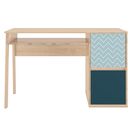 Larvik Γραφείο με δύο Πόρτες 123x56x77εκ. Blond oak / Μπλε