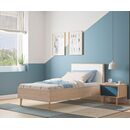 Larvik Κρεβάτι Μονό 98x208x93εκ. ( για Στρώμα 90x200εκ. )  Blond oak / White