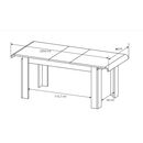 Τραπέζι 36134-ln-41 Φυσικό 144-184x76x80cm