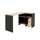 Liverpool Γραφείο Γωνιακό 136x88x76εκ. Natural Chestnut / Black
