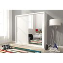 Ντουλάπα Συρόμενη Maja 1 Χρώμα Λευκό  180x200x62cm