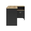 Manchester Γραφείο Γωνιακό 136x88x73εκ. Helvezia oak / Black