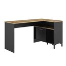 Manchester Γραφείο Γωνιακό 136x88x73εκ. Helvezia oak / Black