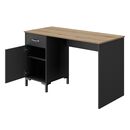 Manchester Γραφείο με 1 Ντουλάπι και 1 Συρτάρι 120x55εκ. Helvezia Oak/black