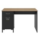 Manchester Γραφείο με 1 Ντουλάπι και 1 Συρτάρι 120x55εκ. Helvezia Oak/black