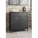 Manchester Ντουλάπι Αποθήκευσης - Κονσόλα  81x41x90εκ. Helvezia oak / Black