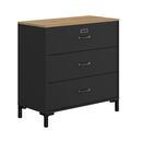 Manchester Συρταριέρα με 3 Συρτάρια 81x40x82εκ. Helvezia oak / Black