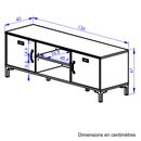 Manchester Έπιπλο Τηλεόρασης 136x40x47εκ. Helvezia oak / Black