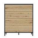 Mimizan Συρταριέρα με 4 Συρτάρια 94x45x104εκ. Helvezia Oak/black