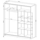 Ντουλάπα Συρόμενη Mika 2 Χρώμα Λευκό  200x214x63 cm