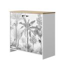 Motoco Κονσόλα - Ντουλάπι Αποθήκευσης 80x36x77εκ. White - Ceruse Chestnut