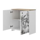 Motoco Κονσόλα - Ντουλάπι Αποθήκευσης 80x36x77εκ. White - Ceruse Chestnut