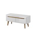 Έπιπλο Τηλεόρασης Nordi Λευκό+higloss Λευκό+riviera 107x50x40cm