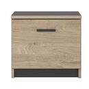 Tonight Κομοδίνο με 1 Πόρτα 40x30x36εκ. Black/ Natural Chestnut