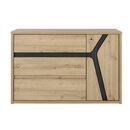 Alana Συρταριέρα με 3 Συρτάρια και 1 Πόρτα 117x47x76εκ. Artisan oak / Black Thread