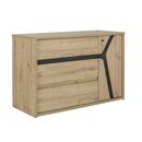 Alana Συρταριέρα με 3 Συρτάρια και 1 Πόρτα 117x47x76εκ. Artisan oak / Black Thread
