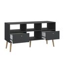 Bodo Έπιπλο Τηλεόρασης με 2 Συρτάρια 117x39x60,8εκ. Γκρι