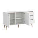 Bodo Μπουφές με 2 Πόρτες και 3 Συρτάρια 147x39x81,7εκ. Λευκό