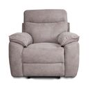 Boston Πολυθρόνα Relax με Ηλεκτρική Ανάκλιση 101x100x102εκ. Μπεζ Σκούρο Ύφασμα