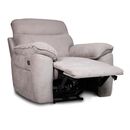 Boston Πολυθρόνα Relax με Ηλεκτρική Ανάκλιση 101x100x102εκ. Μπεζ Σκούρο Ύφασμα