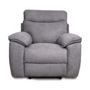Boston Πολυθρόνα Relax με Ηλεκτρική Ανάκλιση 101x100x102εκ. Γκρι Ανοιχτό Ύφασμα