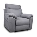 Boston Πολυθρόνα Relax με Ηλεκτρική Ανάκλιση 101x100x102εκ. Γκρι Ανοιχτό Ύφασμα