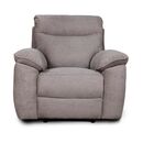 Boston Πολυθρόνα Relax με Χειροκίνητη Ανάκλιση 101x100x102εκ. Μπεζ Σκούρο Ύφασμα