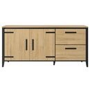 Cork Μπουφές με δύο Πόρτες και δύο Συρτάρια 191x45x90εκ. Golden oak / Μαύρο