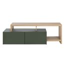 Craft Έπιπλο Τηλεόρασης με 2 Πόρτες 155/136x45/36x50/33εκ. Artisan oak / Πράσινο