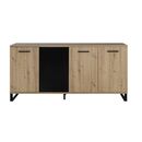 Craft Μπουφές με 4 Πόρτες  178x41x86εκ. Artisan oak / Μαύρο