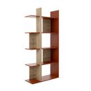 Epura Βιβλιοθήκη 90x36x190εκ. Light oak / Terracotta