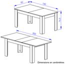 Manchester Τραπέζι Επεκτεινόμενο 160/200x90x77εκ. Helvezia oak / Black