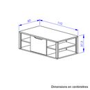 Buxton Τραπεζάκι Σαλονιού με Χώρο Αποθήκευσης 110x60x38εκ. Artisan oak / Black