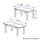 Cork Τραπέζι Επεκτεινόμενο 160/205x90x77εκ. Golden oak / Μαύρο