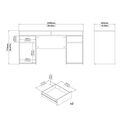 Function Plus Γραφείο με 2 Ντουλάπια και 2 Συρτάρια 149x48x77,4εκ. Jackson Hickory