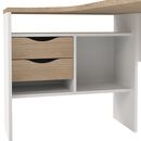 Function Plus Γραφείο Γωνιακό με δύο Συρτάρια 145,1x81x76,8εκ. Λευκό / Jackson Hickory