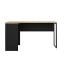 Function Plus Γραφείο Γωνιακό με δύο Συρτάρια 145,1x81x76,8εκ. Μαύρο / Δρυς