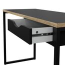 Function Plus Γραφείο με 1 Συρτάρι 110x48,4x76,8εκ. Μαύρο /  Δρυς