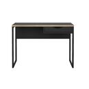 Function Plus Γραφείο με 1 Συρτάρι 110x48,4x76,8εκ. Μαύρο /  Δρυς