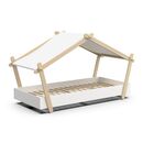 Lodge Κρεβάτι Παιδικό Μονό 223,2x105,5x129,7εκ. ( για Στρώμα 90x200εκ. )  Hamilton oak / White με Τάβλες Στήριξης Στρώματος