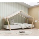 Lodge Κρεβάτι Παιδικό Μονό 223,2x105,5x129,7εκ. ( για Στρώμα 90x200εκ. )  Hamilton oak / White με Τάβλες Στήριξης Στρώματος