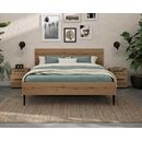 Lucian Κρεβάτι Διπλό 166x206x90εκ. ( για Στρώμα 160x200εκ. ) Helvezia oak